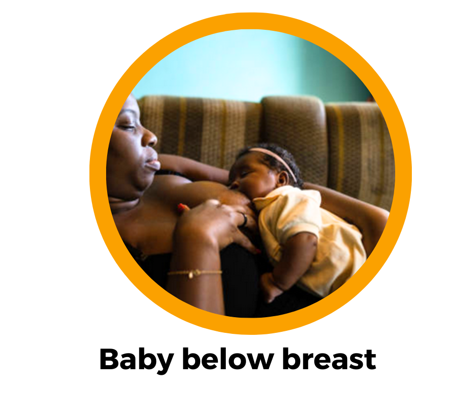 Baby below breast